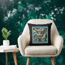 Buscar mariposa de la turquesa cojines Vintage