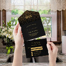 Buscar negro y oro invitaciones Invitados