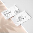 Buscar floral blanco y negro tarjetas de visita General y unisex