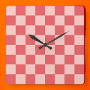 Buscar cuadrado rojo relojes de pared Para ella