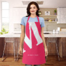 Buscar grande delantales Monograma