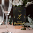 Buscar del marco del oro boda tarjetas mesa Negro y dorado