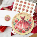 Buscar vestido rojo pegatinas Gracias