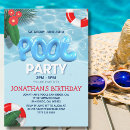 Buscar summer birthday invitaciones Pool party