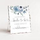 Buscar floral azul boda posters Elegante