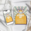 Buscar bowling birthday party invitaciones Retro