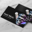 Buscar skull tarjetas de visita Barbería