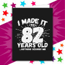 Buscar 82 años tarjetas de cumpleaños Divertido