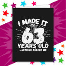 Buscar 63 años tarjetas de cumpleaños Divertido