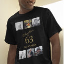 Buscar cumpleaños adulto camisetas Negro y oro