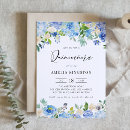 Buscar azul invitaciones quinceañera Floral