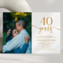 Buscar 40 años de boda aniversario invitaciones Parejas