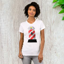 Buscar rayas rojas y blancas camisetas Para ella