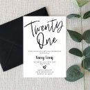 Buscar 21 años invitaciones Minimalista