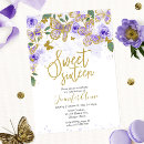 Buscar dulces invitaciones 16 cumpleaños Morado