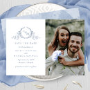 Buscar photo wedding invitaciones Azul polvoriento