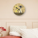 Buscar diseños del gato relojes de pared Felino