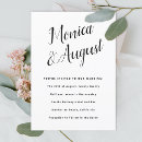 Buscar informales boda invitaciones Negro y blanco