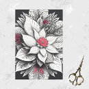 Buscar flor roja papel de seda Poinsettia