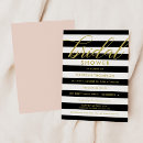 Buscar rayas del oro invitaciones Elegante