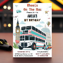 Buscar autobús invitaciones Ruedas en el autobús