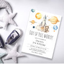 Buscar cohete invitaciones Acuarela