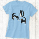 Buscar gato blanco y negro camisetas Divertido