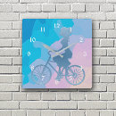 Buscar bicicleta azul relojes de pared Retro
