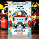 Buscar del coche bomberos invitaciones de cumpleaños Cualquier niño