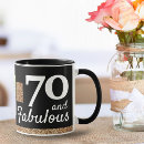 Buscar cumpleaños 70 años tazas Elegante