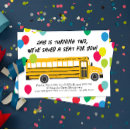 Buscar autobús escolar amarillo invitaciones Para niños