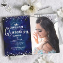 Buscar quinceanera azul marino invitaciones Foto