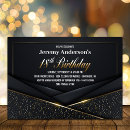 Buscar 18 invitaciones de cumpleaños Negro