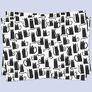 Buscar gato blanco y negro papel de seda Adorable