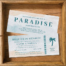 Buscar boarding pass wedding invitaciones Tropical