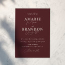 Buscar color vino invitaciones Minimalista