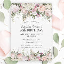 Buscar 80th birthday invitaciones Floral