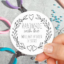 Buscar hecho a mano con amor pegatinas Clientes