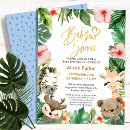 Buscar jirafa 11x14 invitaciones Safari