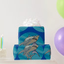 Buscar gran tiburón blanco papel de regalo Océano