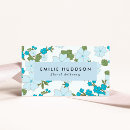 Buscar flores azules tarjetas de visita Boho
