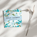 Buscar flores azules tarjetas de visita Boho