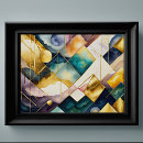 Buscar pintura abstracta geométrica posters Azul
