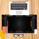 Buscar negro y naranja alfombrillas de raton Geométrico
