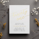 Buscar 21st birthday invitaciones Minimalista