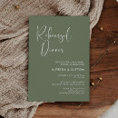 Buscar de color verde oscuro invitaciones Boho