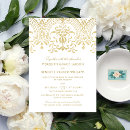 Buscar oro boda invitaciones Vintage
