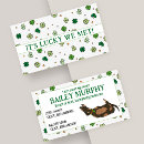 Buscar suerte tarjetas de visita 4 º suerte
