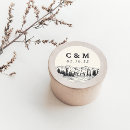 Buscar montaña boda pegatinas Árbol de pino