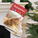 Buscar gato del gatito calcetines navideños Adorable
